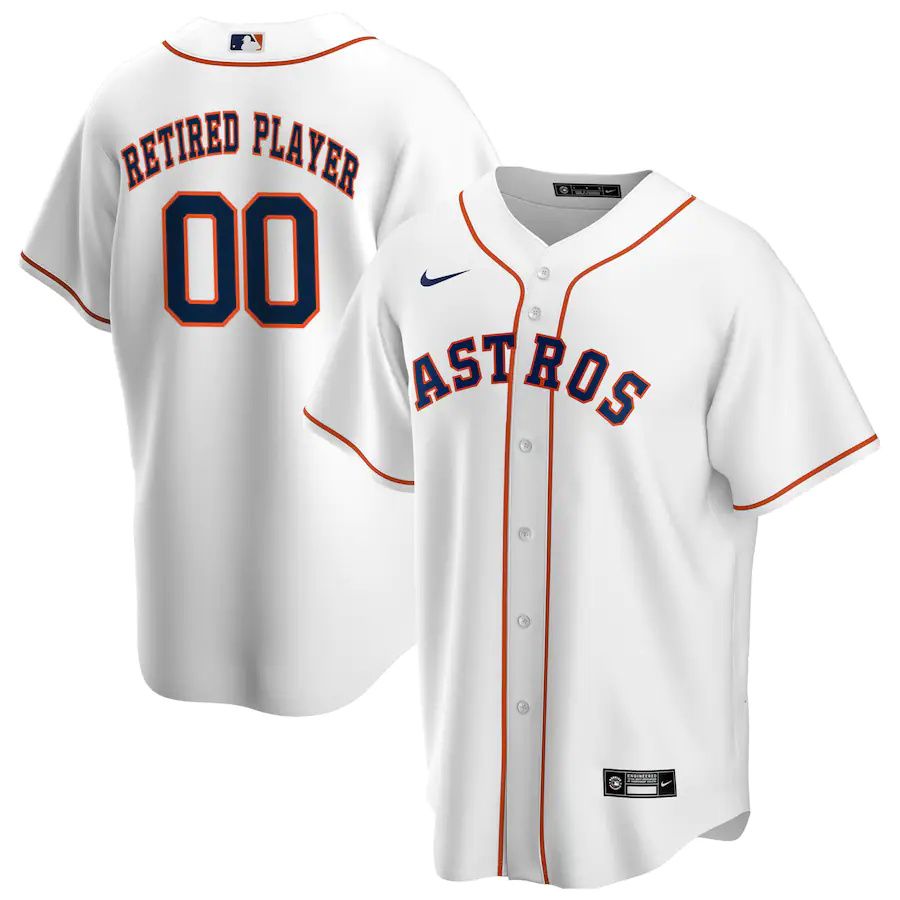 Mens Houston Astros Nike White Home Pick-A-Player Retired Roster Replica MLB Jerseys->customized mlb jersey->Custom Jersey